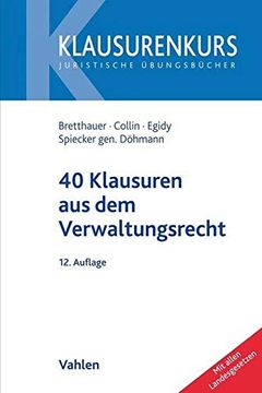 portada 40 Klausuren aus dem Verwaltungsrecht (in German)