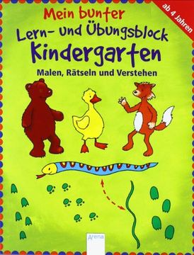 portada Mein bunter Lern- und Übungsblock Kindergarten - Malen, Rätseln und Verstehen (en Alemán)
