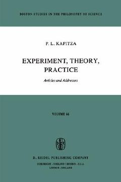 portada experiment, theory, practice: articles and addresses (en Inglés)