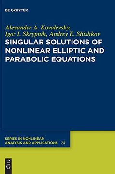 portada Singular Solutions of Nonlinear Elliptic and Parabolic Equations (de Gruyter Series in Nonlinear Analysis & Applications) (en Inglés)