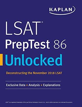 portada Lsat Preptest 86 Unlocked: Exclusive Data + Analysis + Explanations 