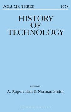 portada History of Technology Volume 3 (en Inglés)