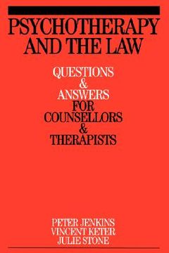 portada psychotherapy and the law: questions and answers for counsellors and therapists (en Inglés)