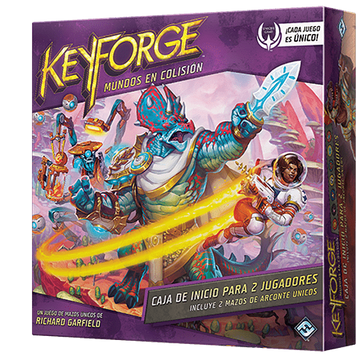 portada Keyforge Mundos en Colisión Caja de inicio para 2 jugadores