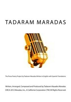 portada the prose poetry project by tadaram maradas written in english with spanish translations (in English)