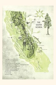 portada Vintage Journal Map of the Sierra Nevada (en Inglés)