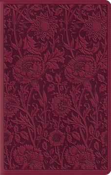 portada ESV Large Print Compact Bible (TruTone, Berry, Floral Design) (in English)
