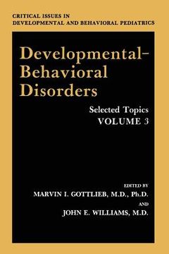 portada Developmental-Behavioral Disorders: Selected Topics (en Inglés)