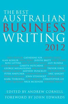 portada The Best Australian Business Writing 2012 (in English)