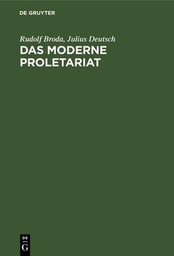portada Das Moderne Proletariat (en Alemán)