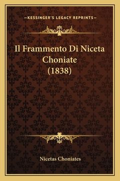 portada Il Frammento Di Niceta Choniate (1838) (en Italiano)
