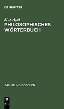 portada Philosophisches Wörterbuch (Sammlung Gaschen) (en Inglés)