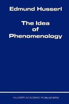 portada the idea of phenomenology (in English)