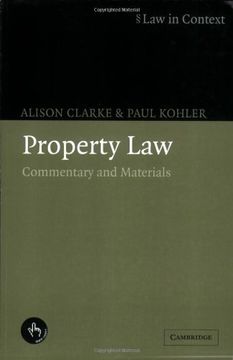 portada Property Law: Commentary and Materials (Law in Context) (en Inglés)