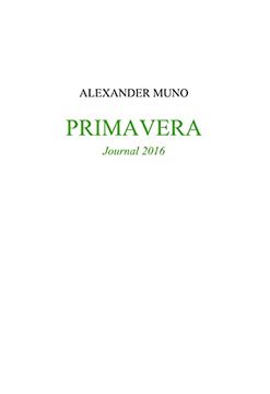 portada Primavera: Journal 2016 (en Alemán)