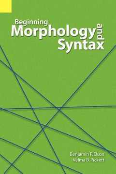 portada beginning morphology and syntax (en Inglés)