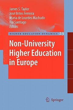 portada non-university higher education in europe (in English)