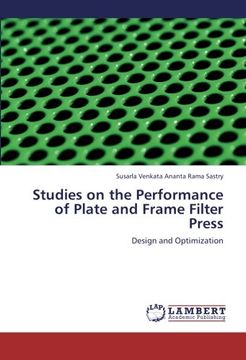 portada Studies on the Performance of Plate and Frame Filter Press: Design and Optimization