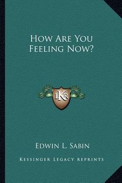 portada how are you feeling now? (en Inglés)