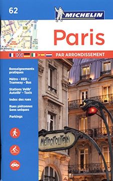 portada Michelin Paris by Arrondissements Pocket Atlas #62 (Michelin Map & Guide Series)