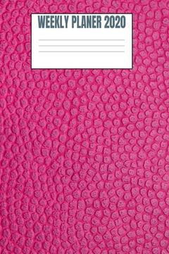 portada Weekly Planer 2020: Pink Leather Style - 6x9 - 53 Pages (in English)