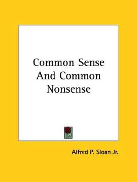 portada common sense and common nonsense (in English)