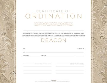 portada Deacon Ordination Flat Certificate (Pkg 6)