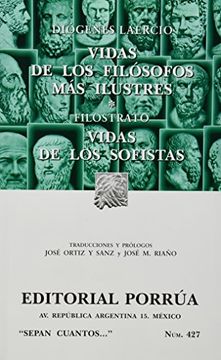 portada Vida de los Filosofos mas Ilustre (in Spanish)