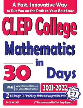 portada CLEP College Mathematics in 30 Days: The Most Effective CLEP College Mathematics Crash Course (en Inglés)