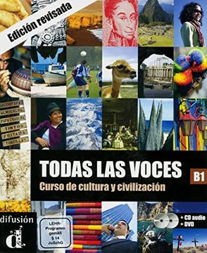 portada Todas las Voces. Curso de Cultura y Civilización. Lehrbuch + Audio-Cd + dvd