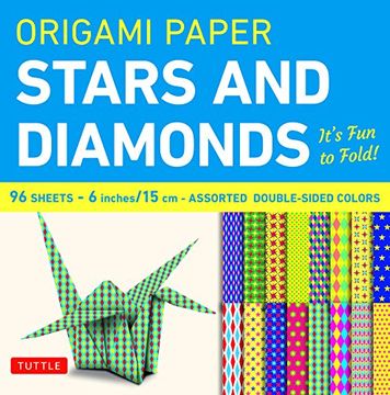 portada Origami Paper - Stars and Diamonds - 6 Inch - 96 Sheets: Tuttle Origami Paper: High-Quality Origami Sheets Printed With 12 Different Patterns: Instructions for 6 Projects Included 