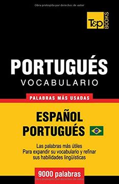 portada Vocabulario Español-Portugués Brasilero - 9000 Palabras más Usadas (in Spanish)