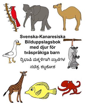 portada Svenska-Kanaresiska Bilduppslagsbok med djur för tvåspråkiga barn (FreeBilingualBooks.com)