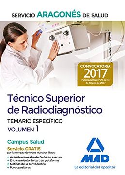 portada Técnico Superior de Radiodiagnóstico del Servicio Aragonés de Salud. Temario Parte Específica Volumen 1