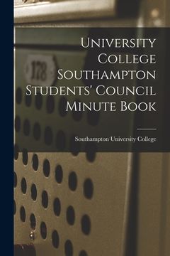 portada University College Southampton Students' Council Minute Book (in English)