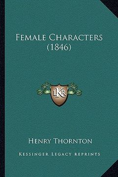 portada female characters (1846) (en Inglés)