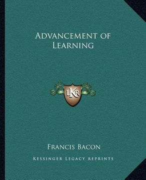 portada advancement of learning