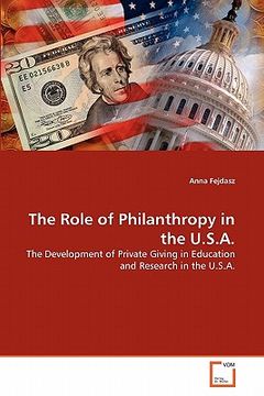 portada the role of philanthropy in the u.s.a. (en Inglés)