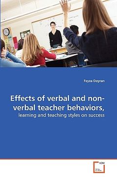 portada effects of verbal and non-verbal teacher behaviors, (en Inglés)