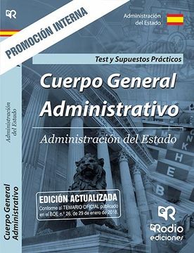 portada Test y Supuestos Prácticos. Cuerpo General Administrativo. Promoción Interna. Administración del Estado.