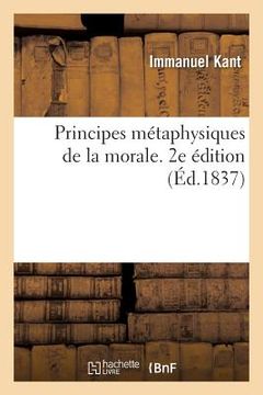 portada Principes Métaphysiques de la Morale. 2e Édition (en Francés)