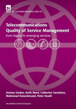 portada Telecommunications Quality of Service Management: From Legacy to Emerging Services 