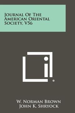 portada journal of the american oriental society, v56 (en Inglés)