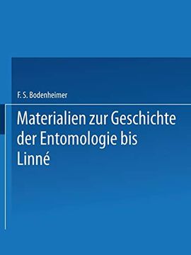 portada Materialien Zur Geschichte Der Entomologie Bis Linné (in German)