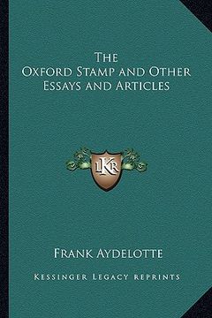 portada the oxford stamp and other essays and articles