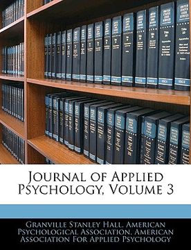 portada journal of applied psychology, volume 3