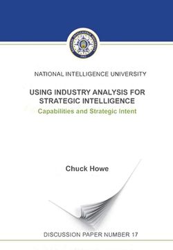 portada Using Industry Analysis for Strategic Intelligence: Capabilities and Strategic Intent (en Inglés)