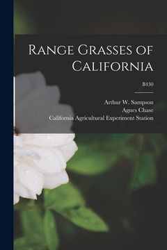 portada Range Grasses of California; B430 (en Inglés)