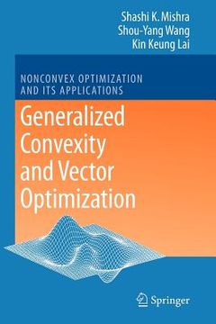 portada generalized convexity and vector optimization (en Inglés)