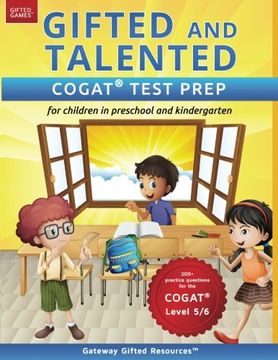 portada Gifted and Talented COGAT Test Prep: Gifted test prep book for the COGAT; Workbook for children in preschool and kindergarten (Gifted Games) (en Inglés)